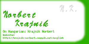 norbert krajnik business card